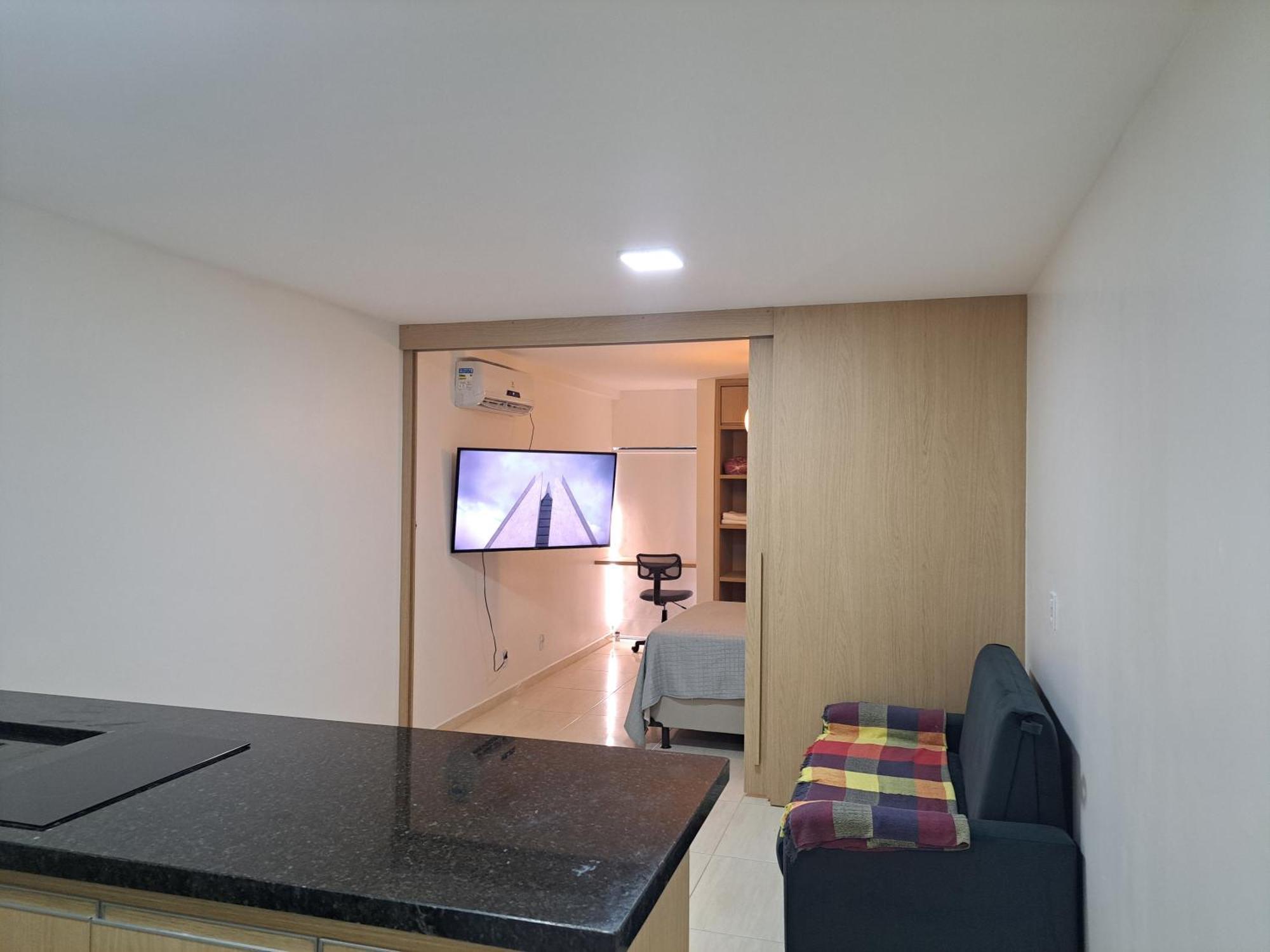 Quarto, Sala E Cozinha Integrada Na 116 Norte Apartment